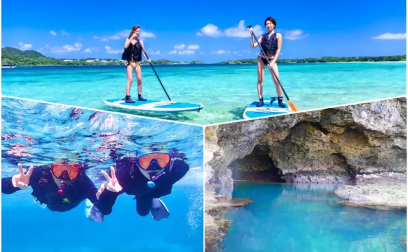 石垣島の海でSUPを楽しむ