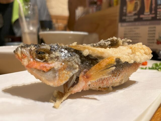 石垣島の美味しい揚げ魚料理グルクンのからあげ