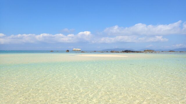 石垣島の美しい遠浅の海